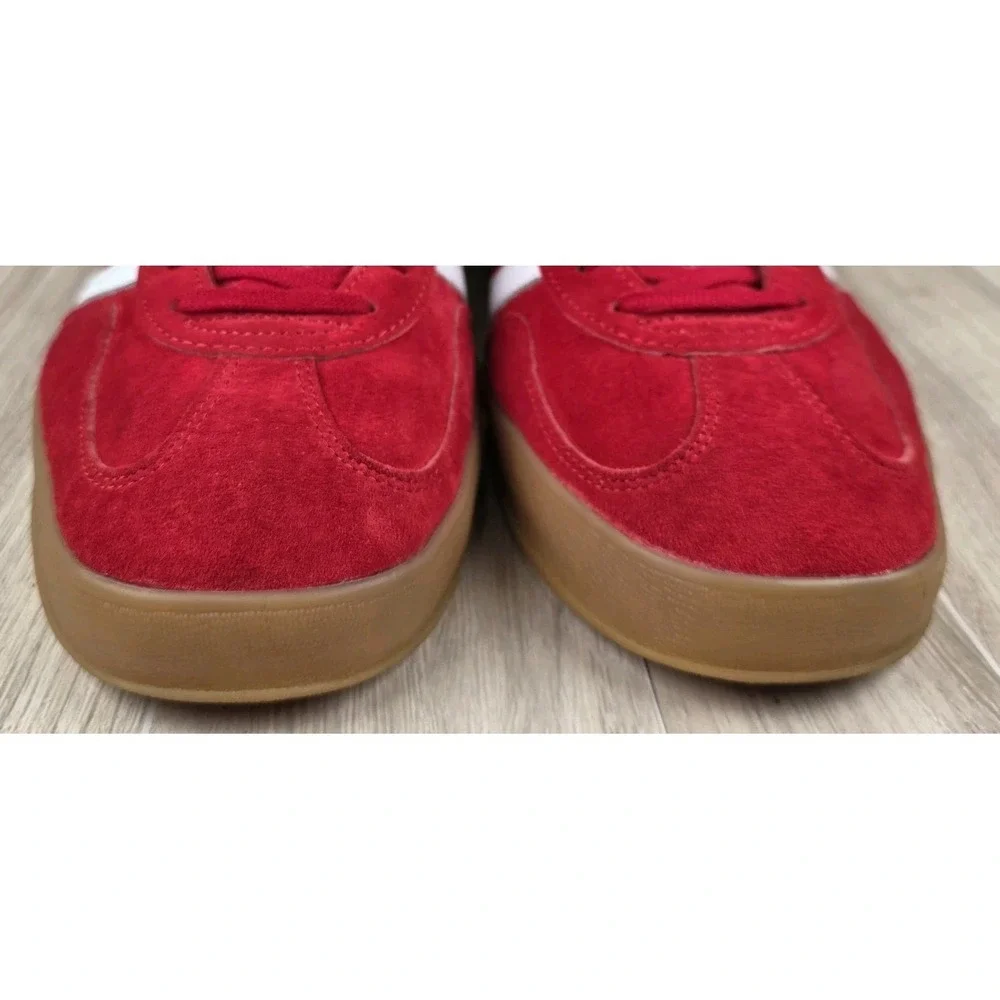Adidas Mens 12 Gazelle Indoor Original Scarlet Red Cloud White Gum Sole Sneakers